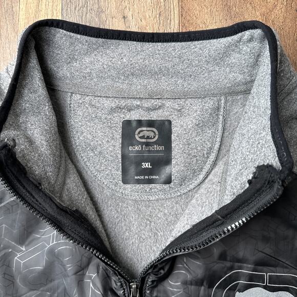 Ecko Function Jacket Men's Size 3XL Black 1/4 Zip Fleece Softshell Athletic 5269 - Picture 2 of 13